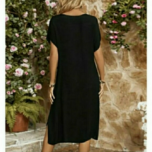 Black Swim Cover Up Crochet Dress S NEW 🌊 LAST 1 - Picture 5 of 9